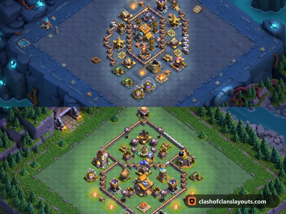 BH10 Trophy Base Layout 12: Clash of Clans Builder Hall 10 trophy base layout, full base picture
