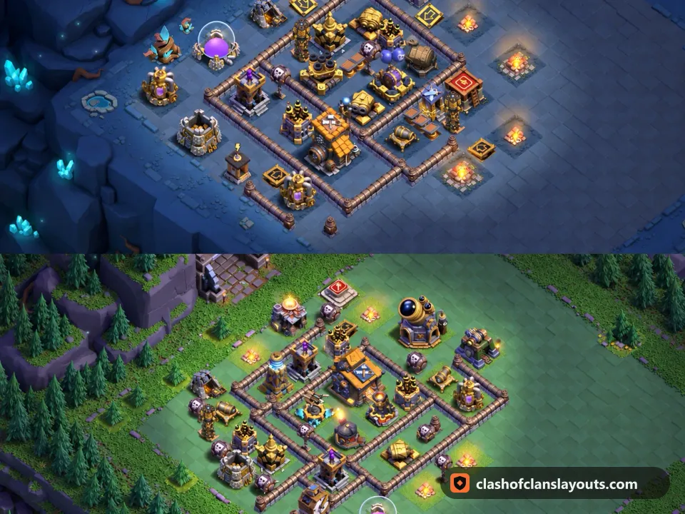 BH10 Trophy Base Layout 17: Clash of Clans Builder Hall 10 trophy base layout, full base picture