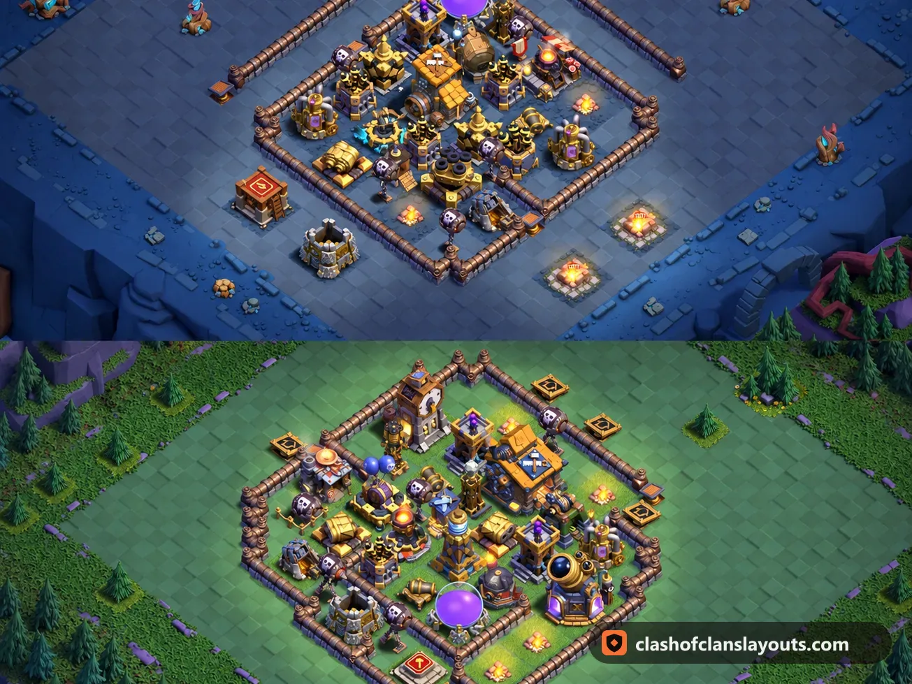 BH10 Trophy Base Layout 18: Clash of Clans Builder Hall 10 trophy base layout, full base picture