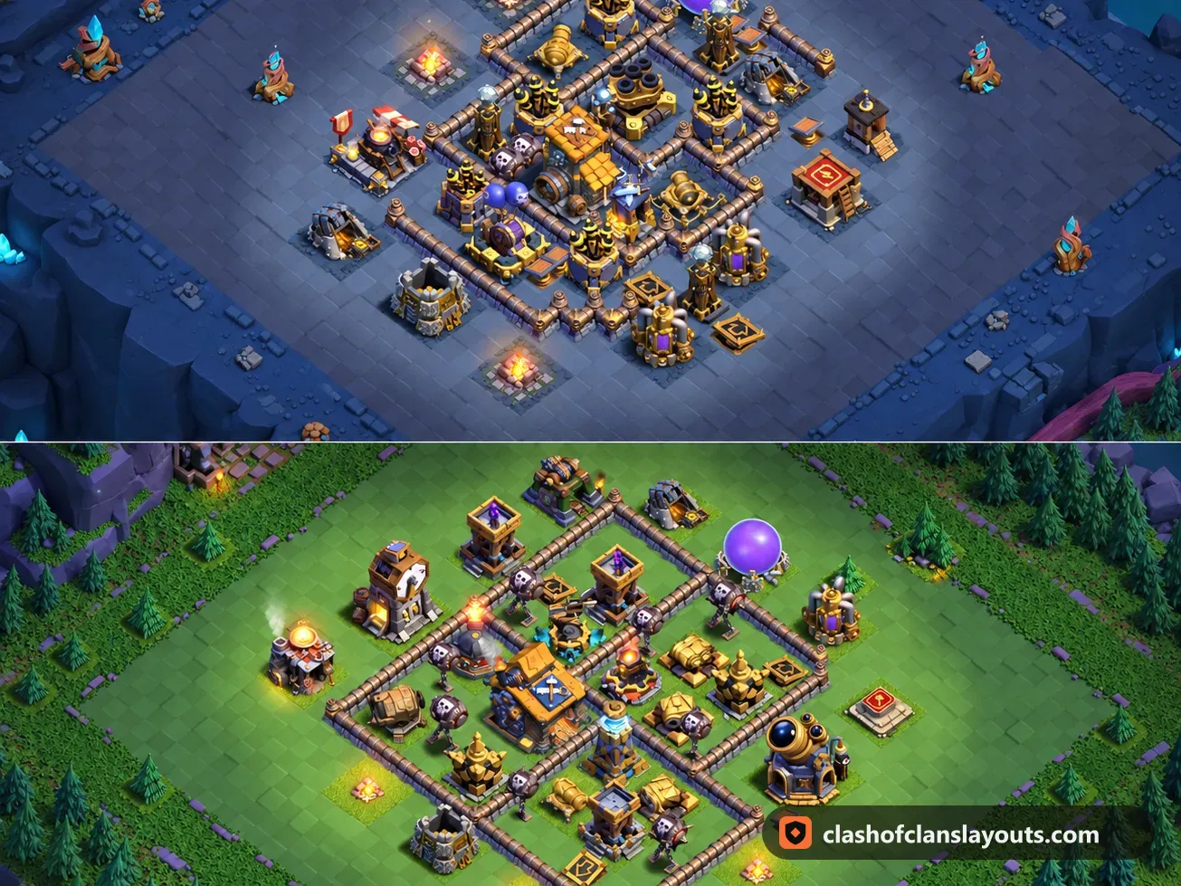 BH10 Trophy Base Layout 20: Clash of Clans Builder Hall 10 trophy base layout, full base picture