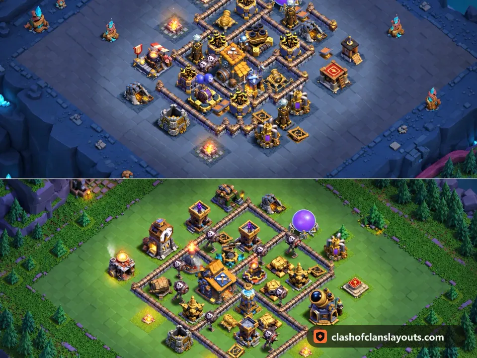 BH10 Trophy Base Layout 20: Clash of Clans Builder Hall 10 trophy base layout, full base picture