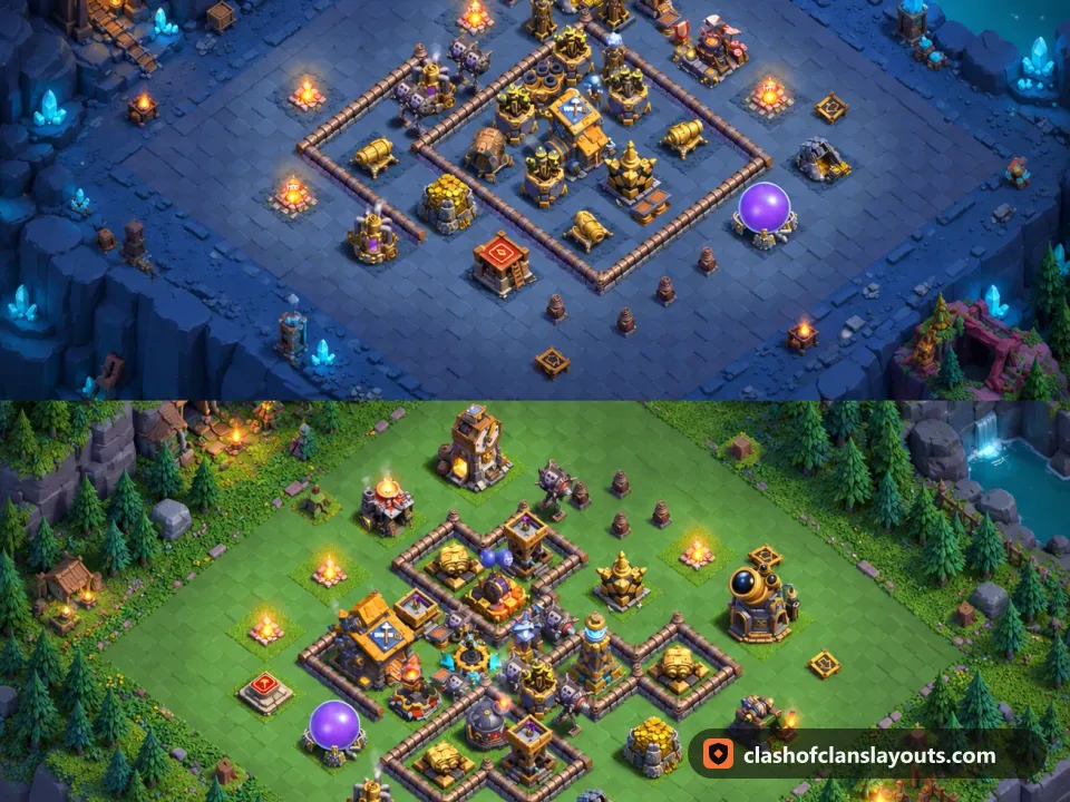 BH10 Trophy Base Layout 22: Clash of Clans Builder Hall 10 trophy base layout, full base picture