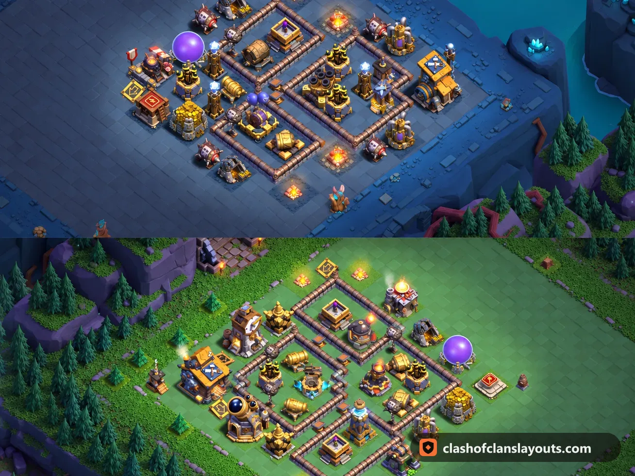 BH10 Trophy Base Layout 26: Clash of Clans Builder Hall 10 trophy base layout, full base picture