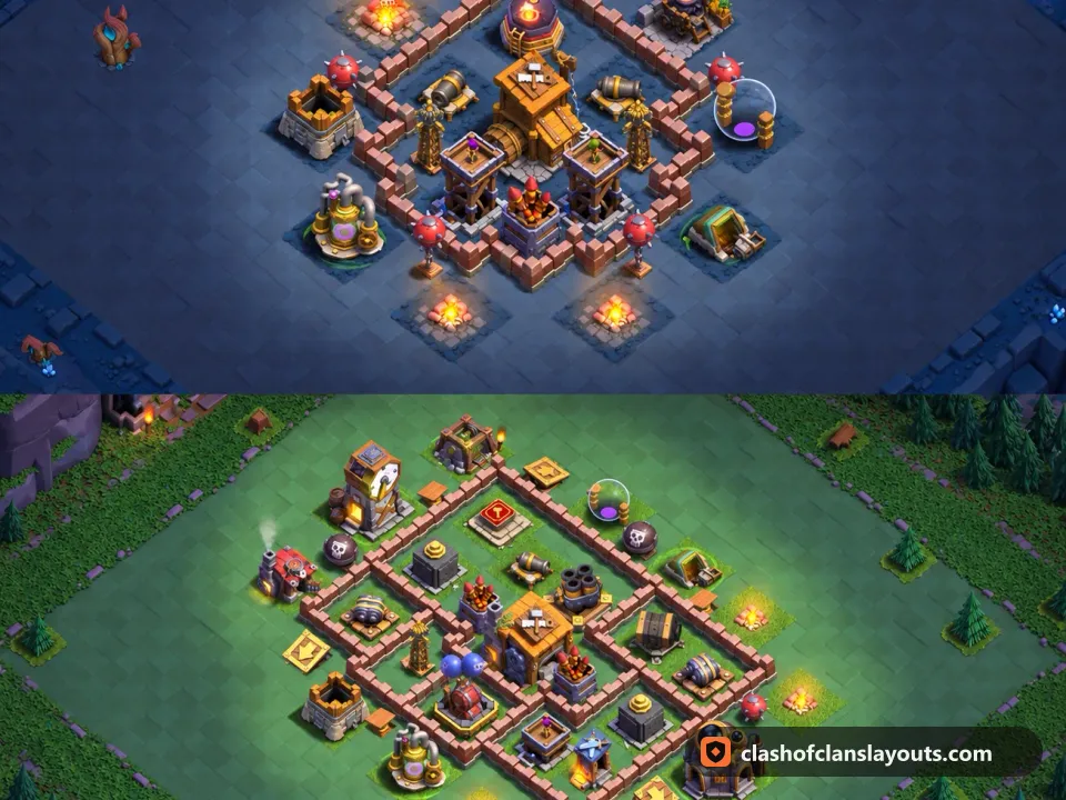 BH7 Trophy Base Layout 60: Clash of Clans Builder Hall 7 trophy base layout, full base picture