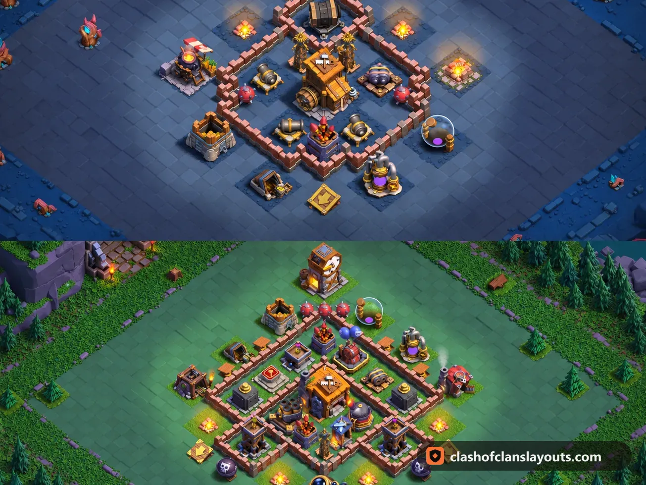 BH7 Trophy Base Layout 63: Clash of Clans Builder Hall 7 trophy base layout, full base picture