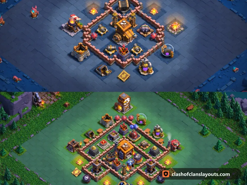 BH7 Trophy Base Layout 63: Clash of Clans Builder Hall 7 trophy base layout, full base picture