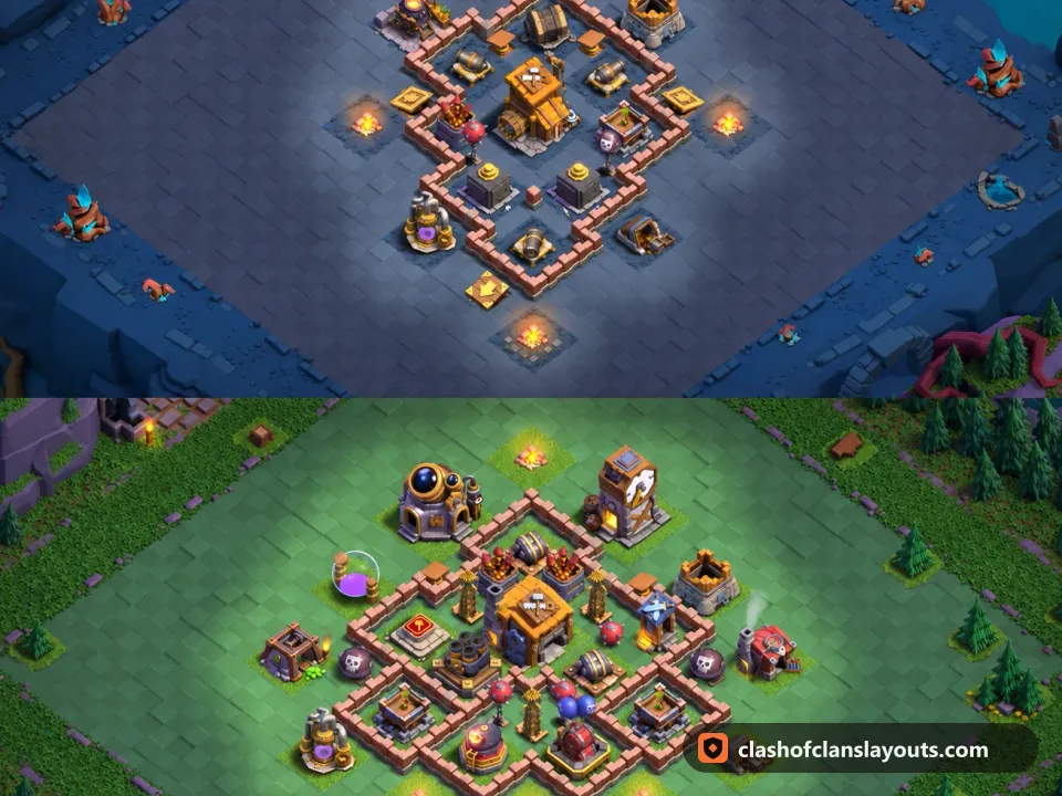 BH7 Trophy Base Layout 65: Clash of Clans Builder Hall 7 trophy base layout, full base picture