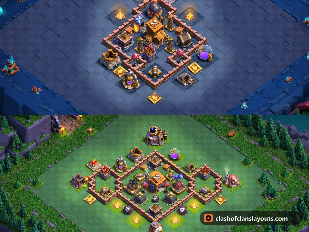 BH7 Trophy Base Layout 67: Clash of Clans Builder Hall 7 trophy base layout, full base picture