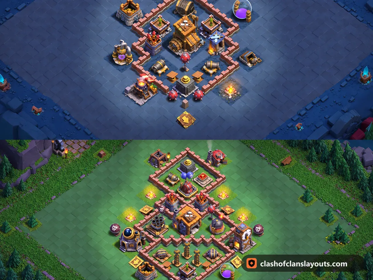 BH7 Trophy Base Layout 68: Clash of Clans Builder Hall 7 trophy base layout, full base picture