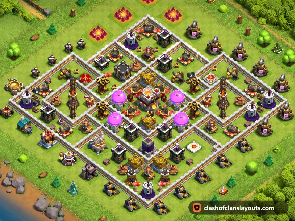 Base Farming TH11 58: layout base Farming Clash of Clans Town Hall 11, gambar base lengkap