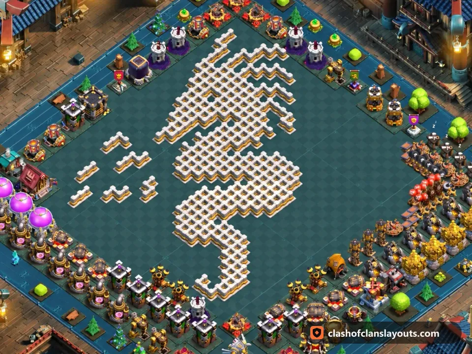 TH11 Funny Base Layout 84: Clash of Clans Town Hall 11 fun base layout, full base picture