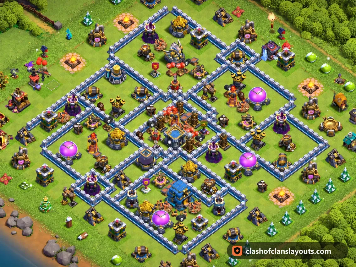Base da Farm TH12 87: layout base farm per Municipio 12 di Clash of Clans, immagine completa della base