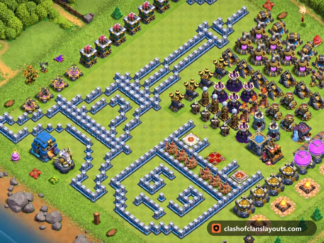 Base Lucu TH12 40: layout base Lucu Clash of Clans Town Hall 12, gambar base lengkap