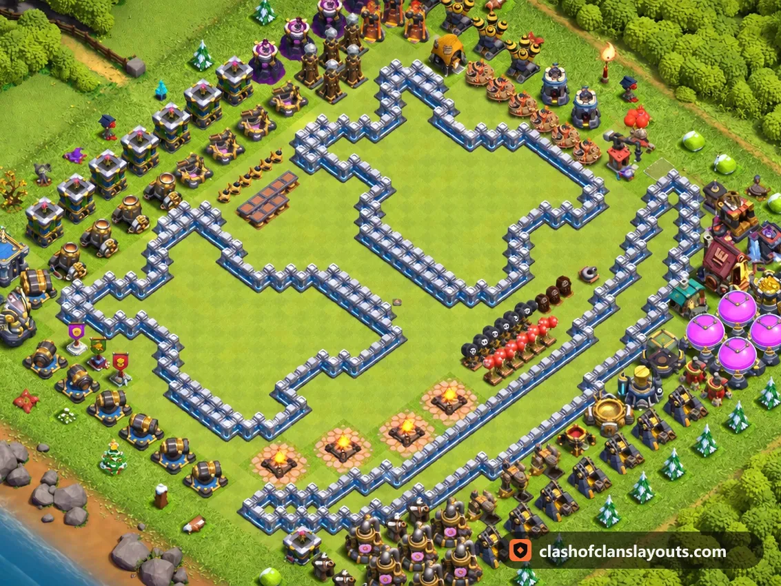 Base Lucu TH12 45: layout base Lucu Clash of Clans Town Hall 12, gambar base lengkap