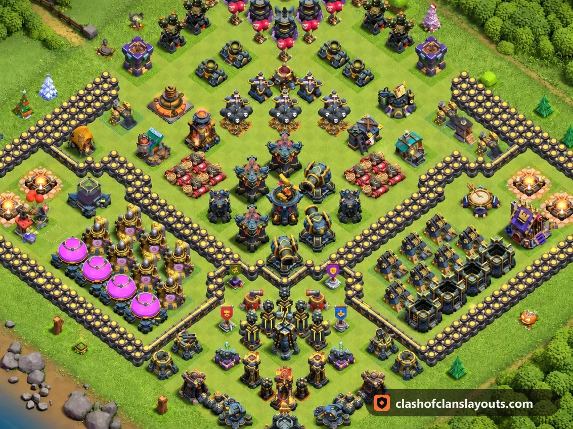 Base da Farm TH17 27: layout base farm per Municipio 17 di Clash of Clans, immagine completa della base