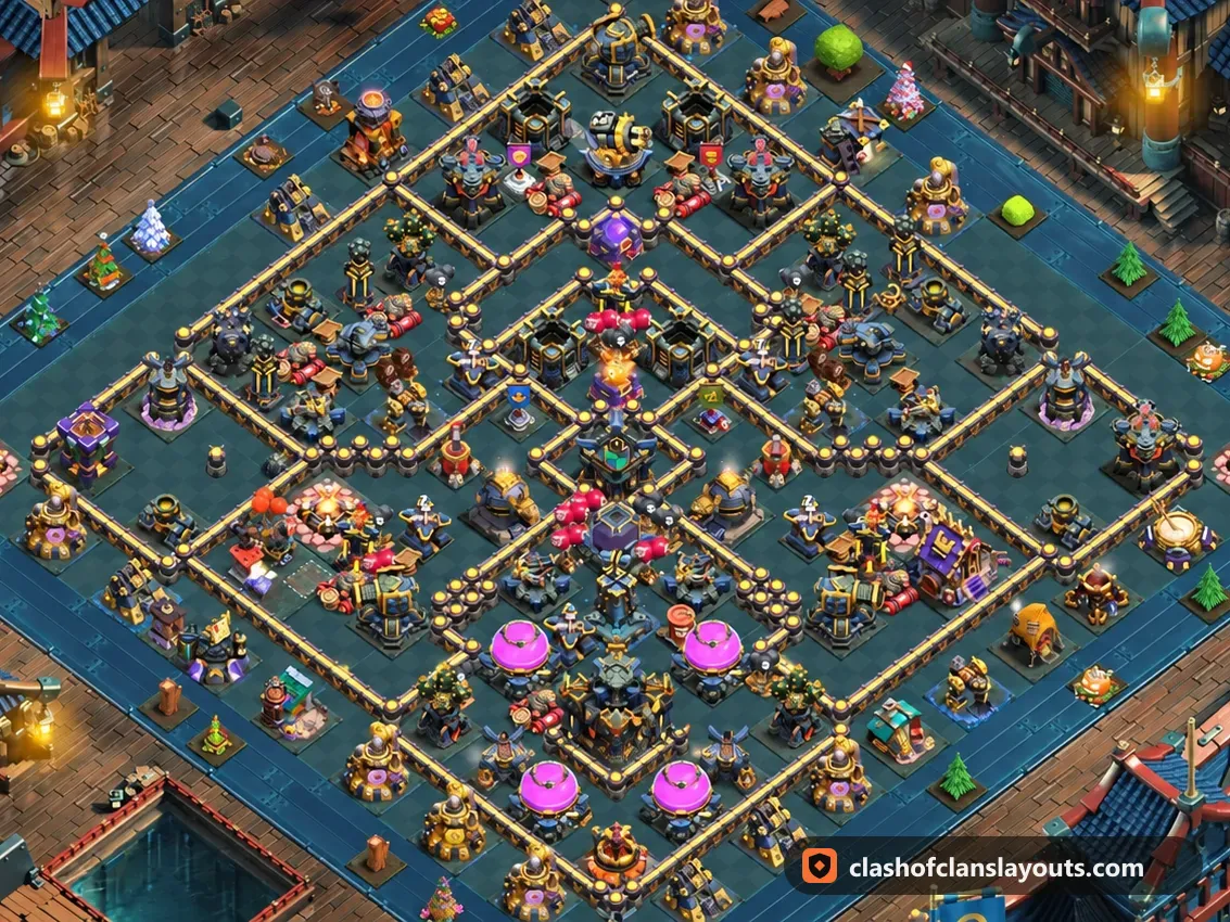 TH17 Farm Base Layout 36: Clash of Clans Town Hall 17 farm base layout, full base picture