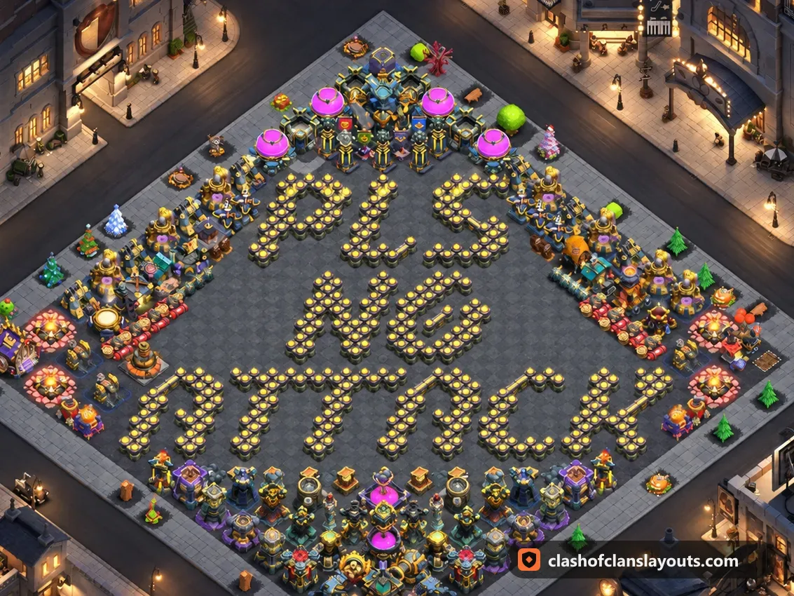 TH17 ネタ配置 21：Clash of Clans タウンホール17のネタ配置、ベース全体の画像