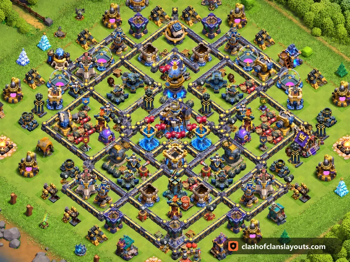 Base da Farm TH18 11: layout base farm per Municipio 18 di Clash of Clans, immagine completa della base