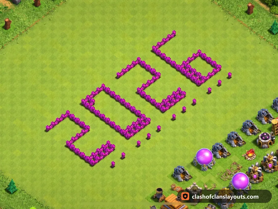 TH6 ネタ配置 7：Clash of Clans タウンホール6のネタ配置、ベース全体の画像