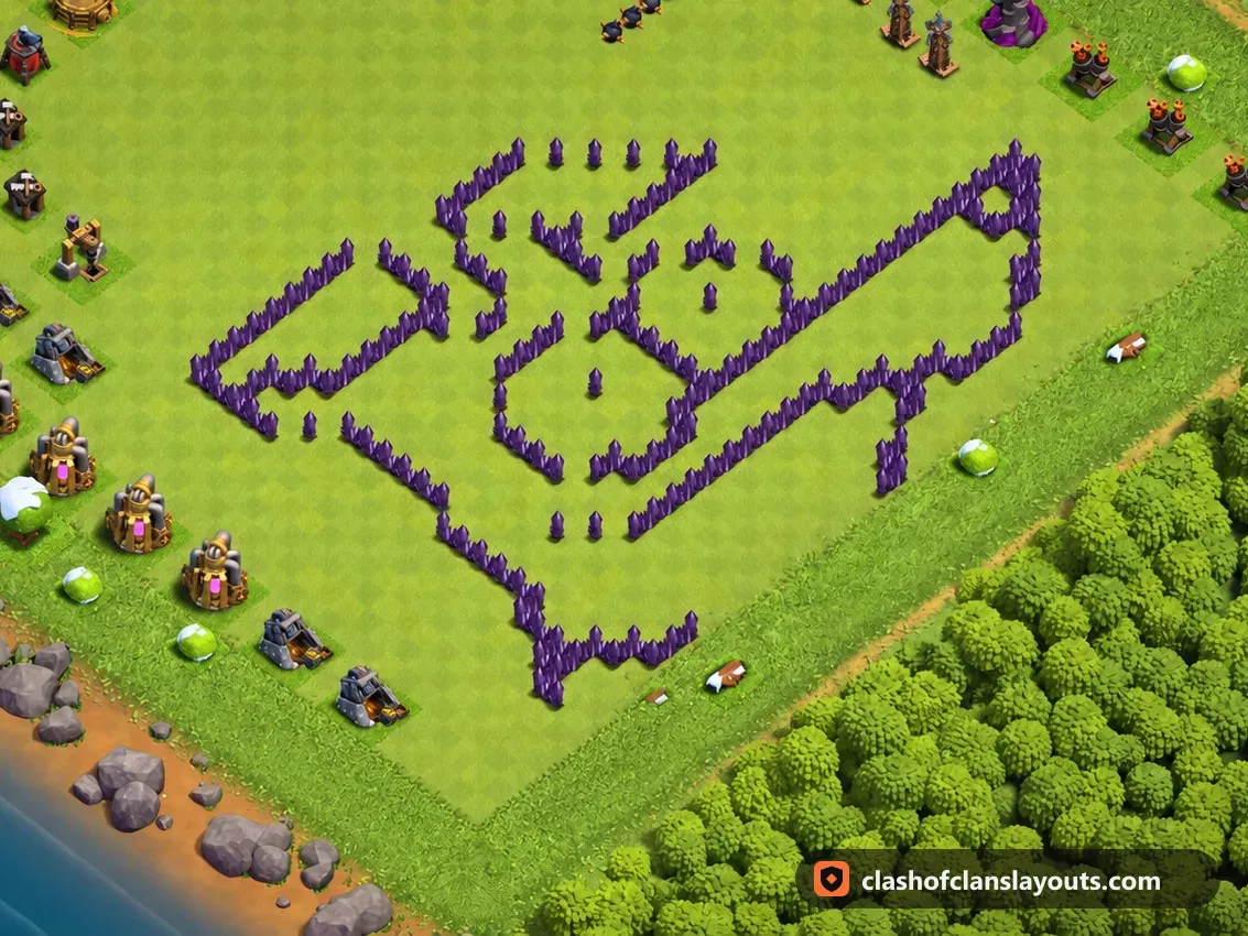 Base Divertida TH7 31: layout de base divertida de Clash of Clans para Centro de Vila 7, imagem completa da base